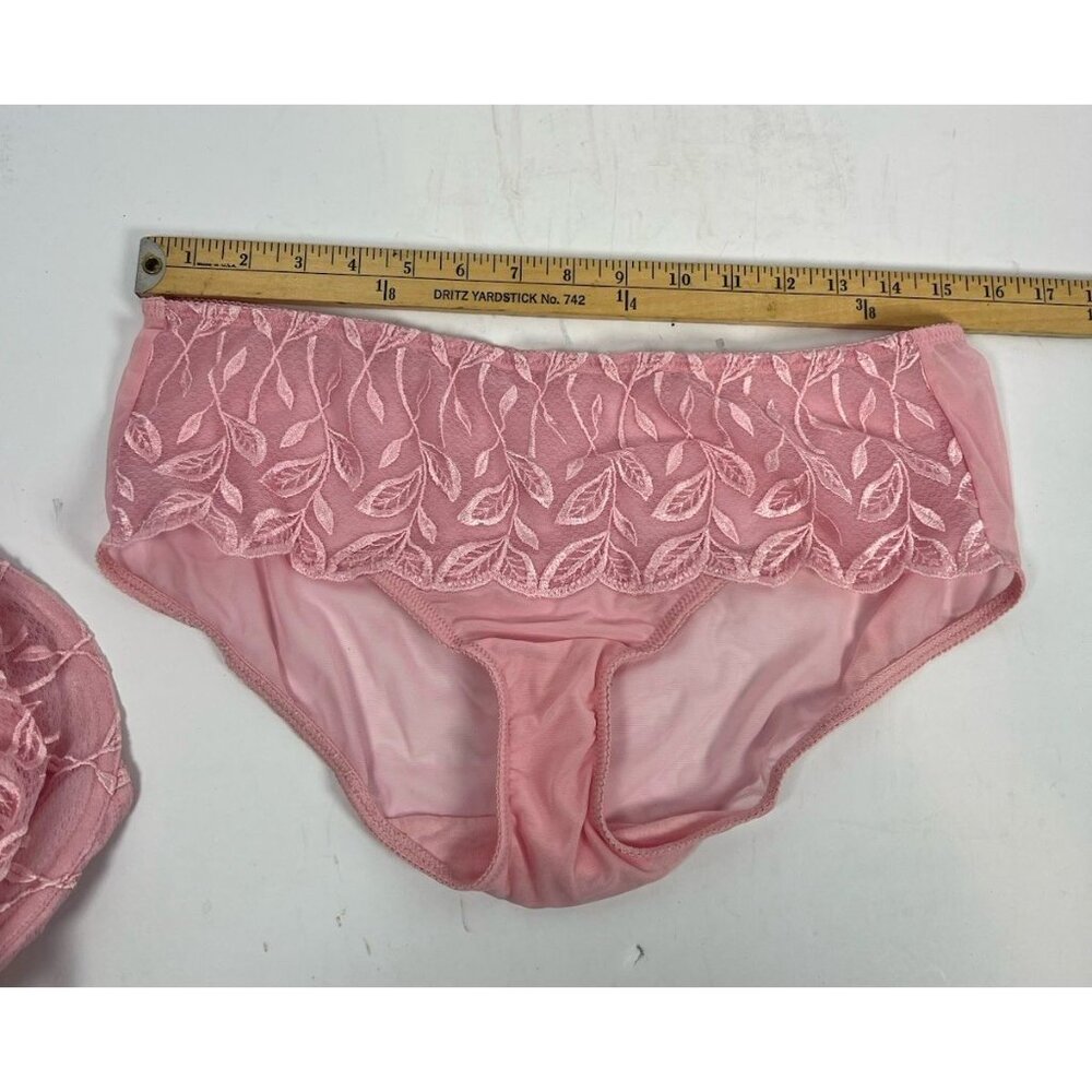 Vintage Bali Matching Bra Underwear Set Pink 3373 Lace 36DD 31” Waist Panties - Picture 6 of 7